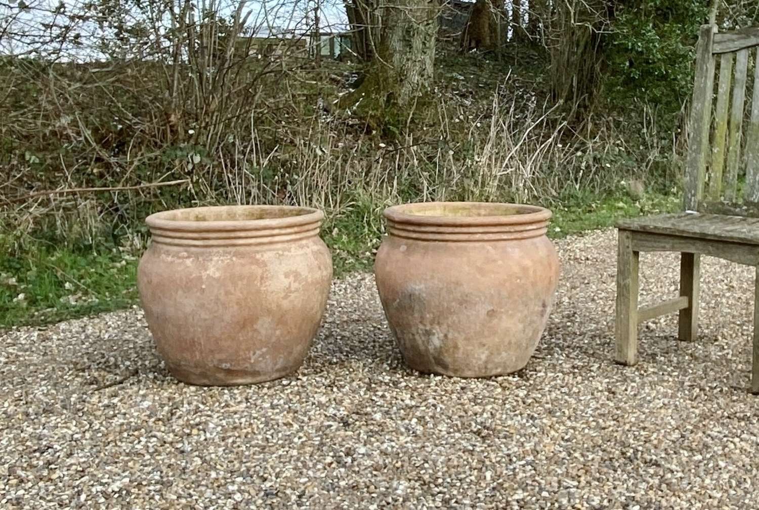 Pair of Simple Terracotta Planters