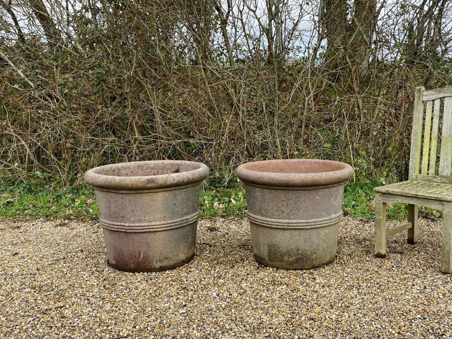 Pair of Large Earthenware Planters