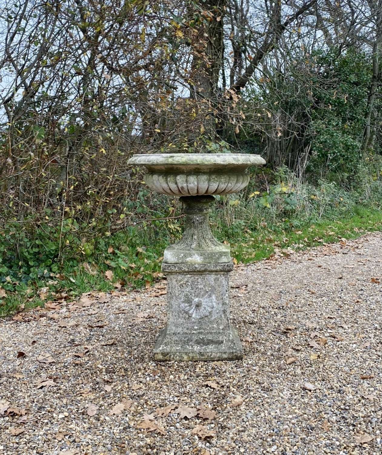 Small Tazza Urn and Flower Pedestal