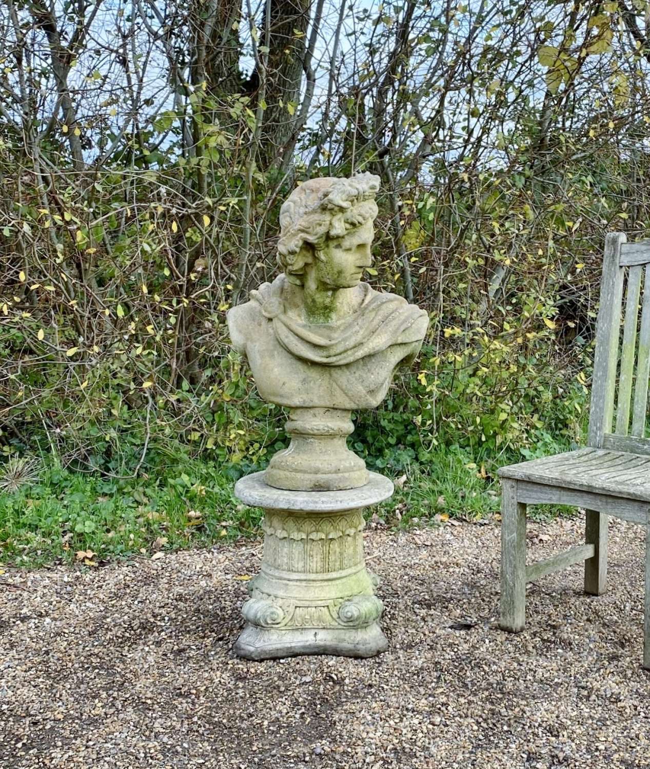 Bust of Apollo with Pedestal