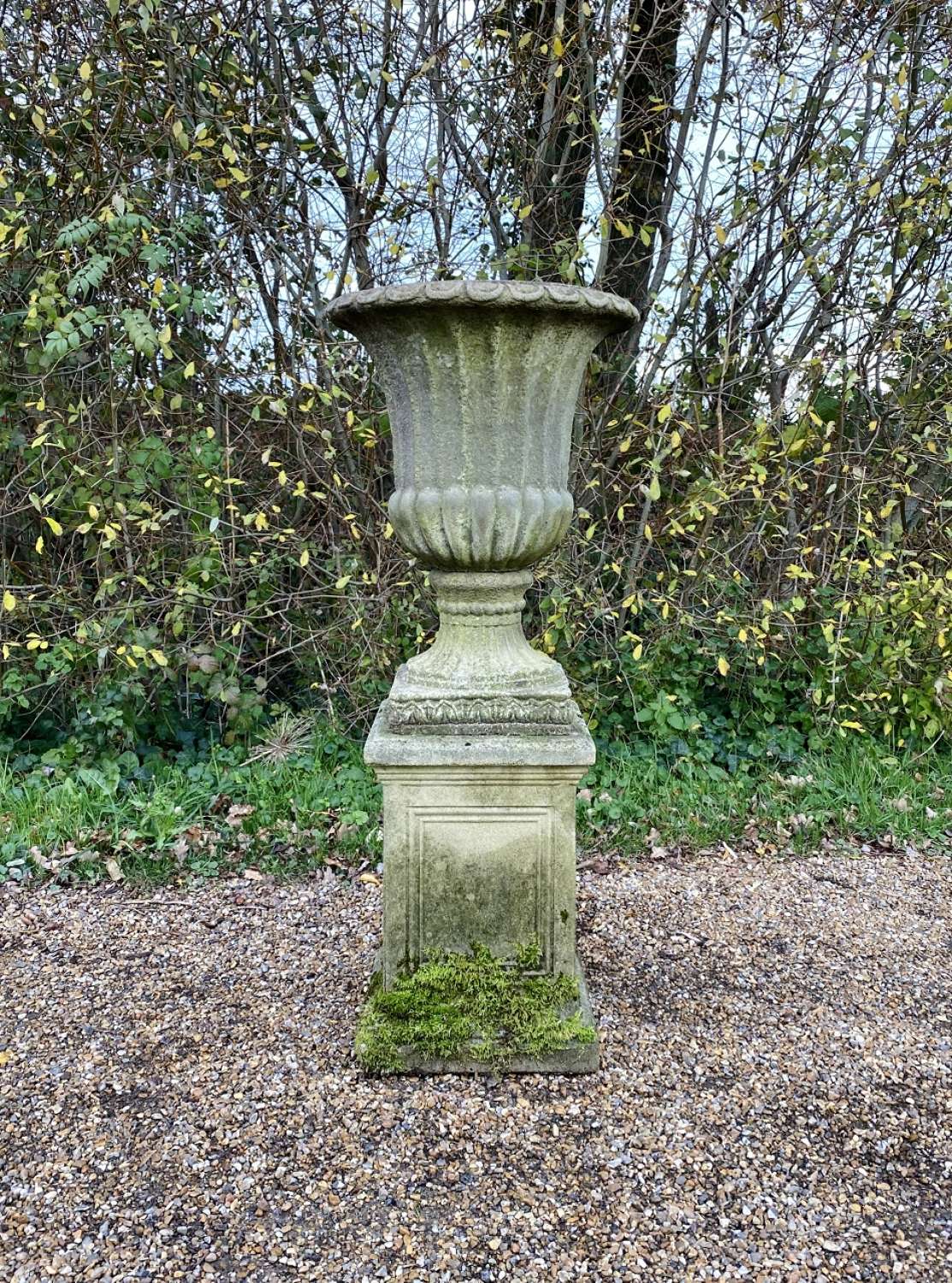 Small Fluted Campania and Pedestal