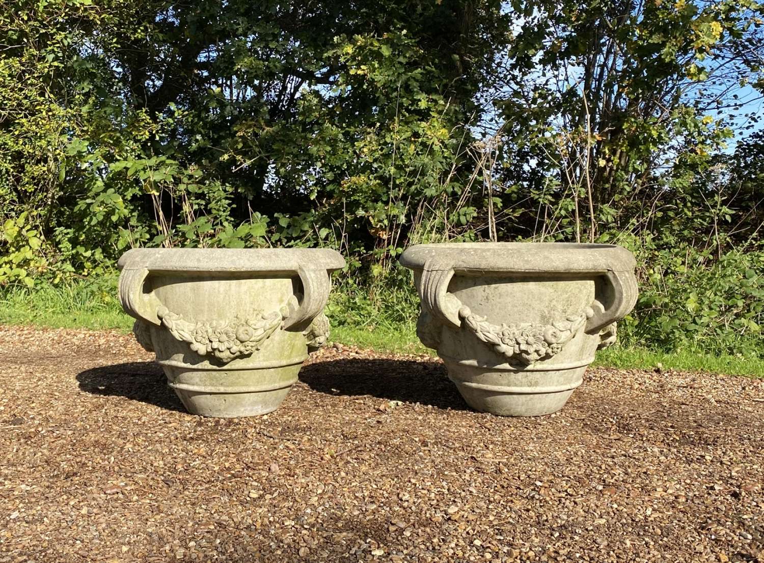 Pair of Garland Planters with Handles