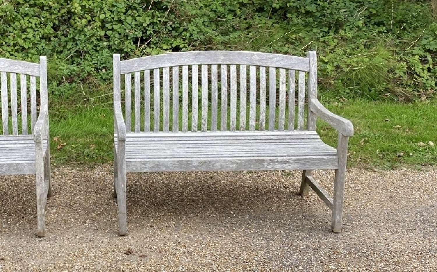 Silvered Arched Back Bench