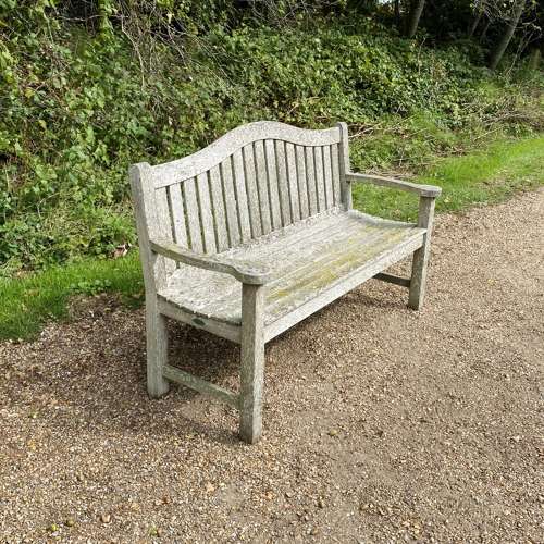 Patinated Arched Back Bench