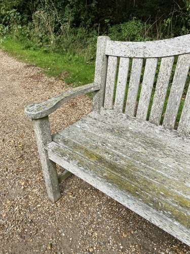 Patinated Arched Back Bench
