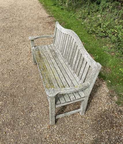 Patinated Arched Back Bench