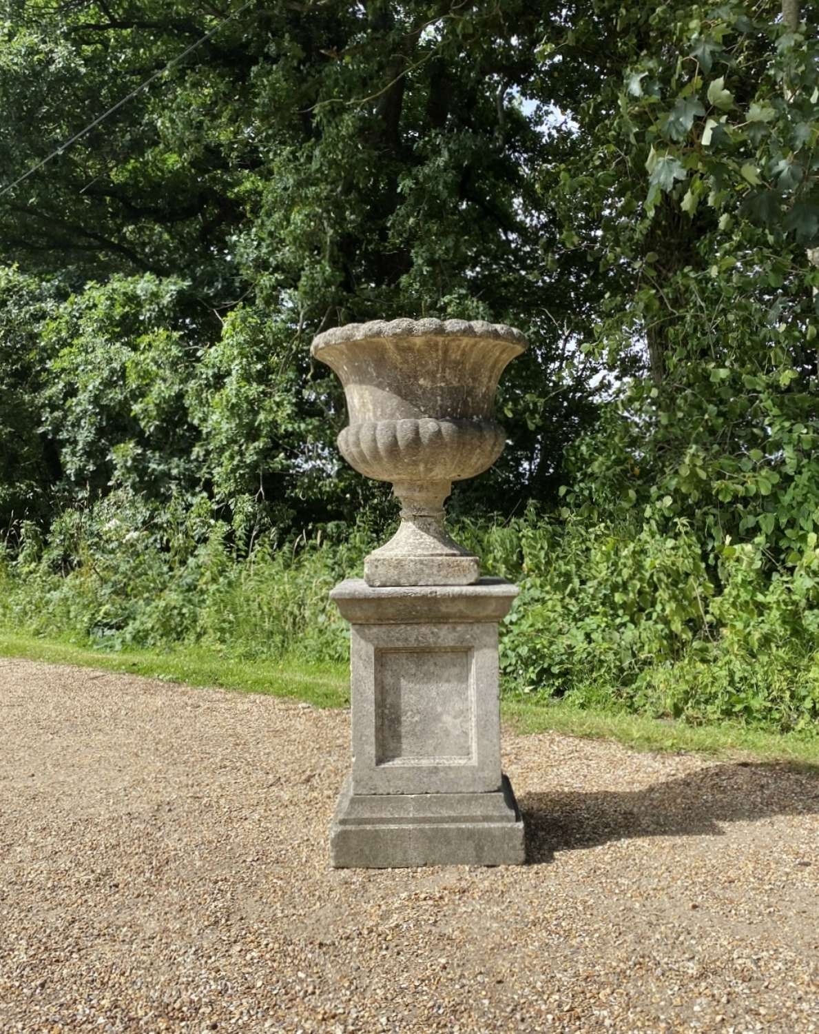 Large 1930`s Campania Urn with Pedestal