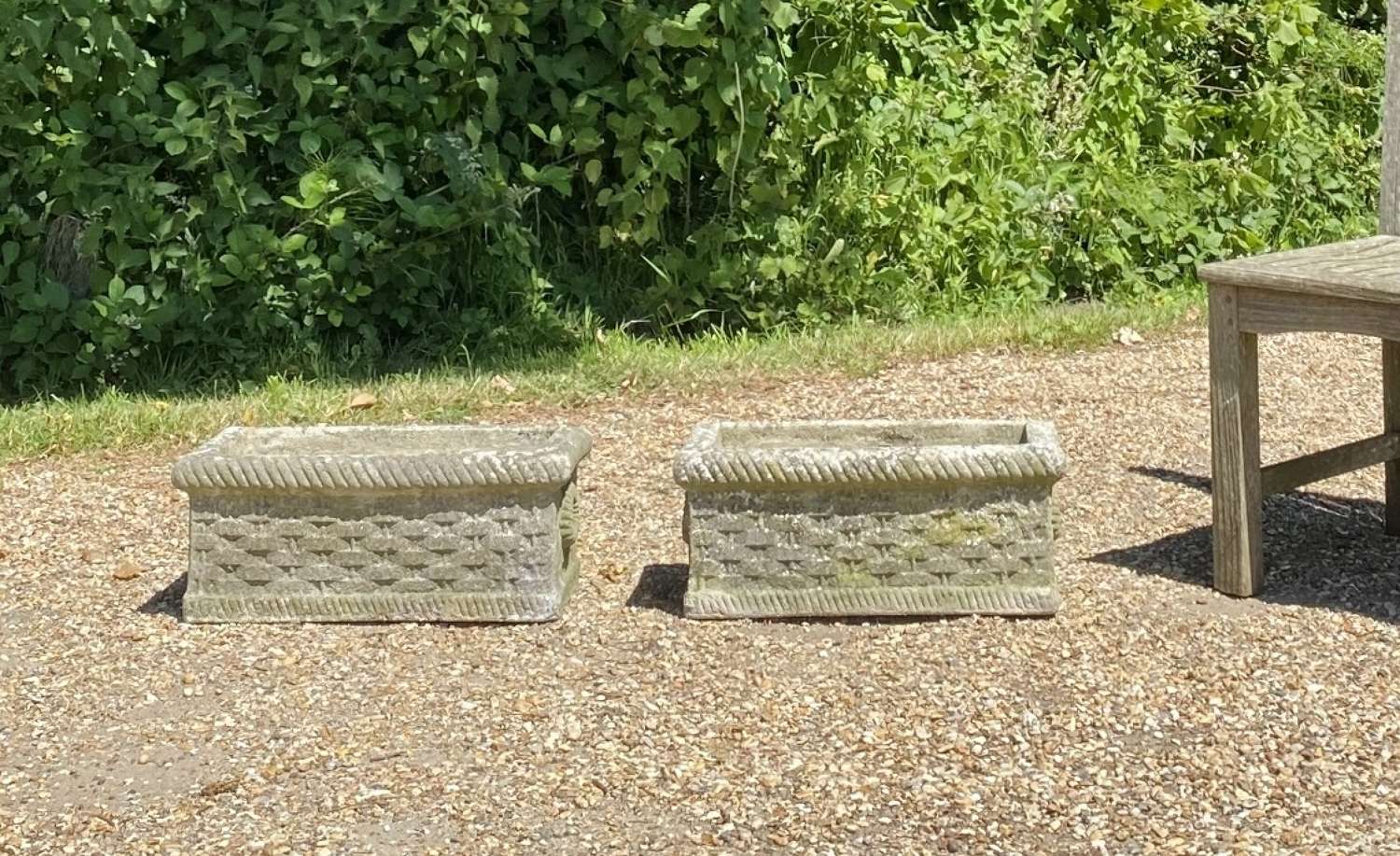 Pair of Small Weave Troughs