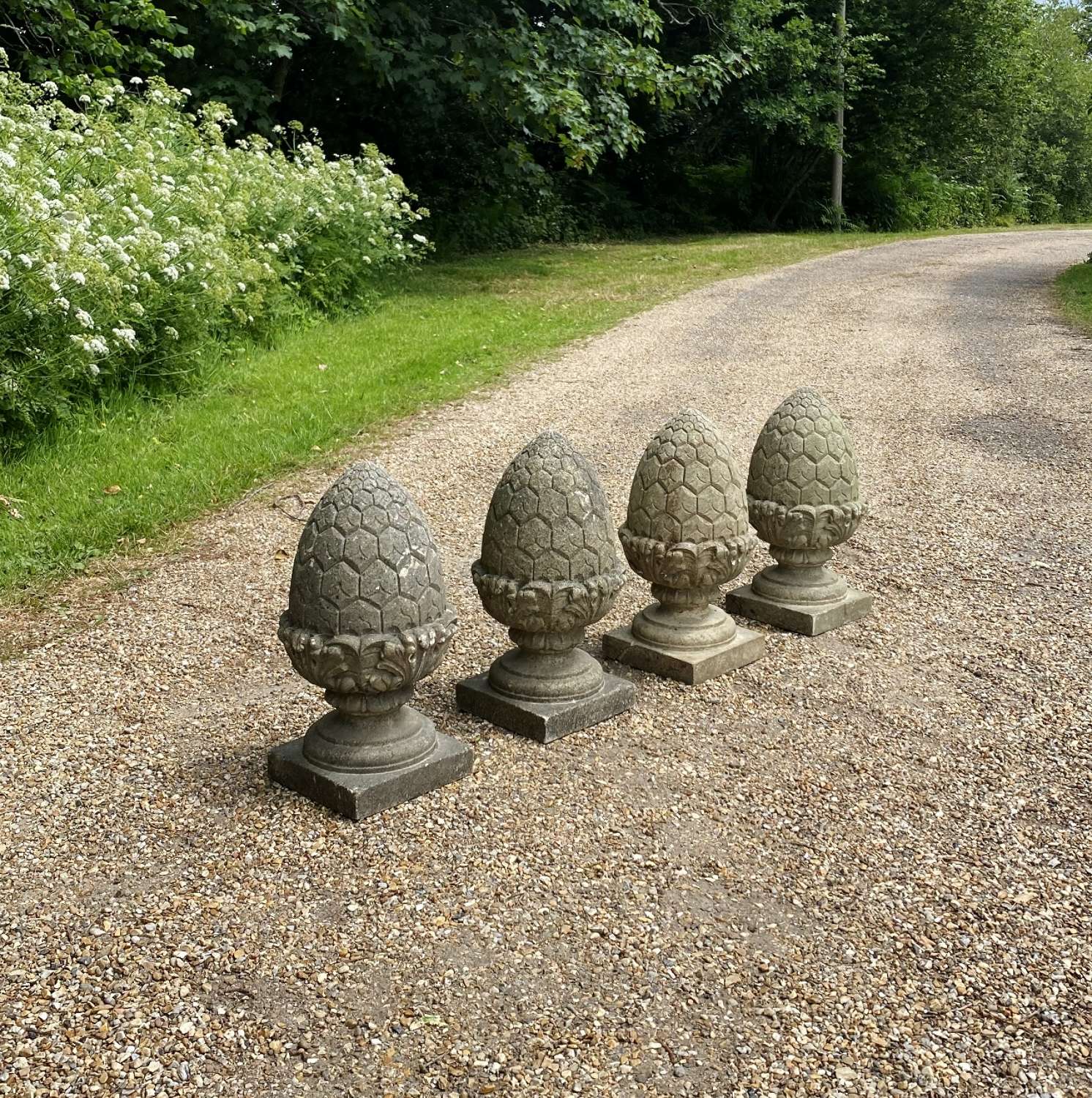 Patinated Pineapple Finials