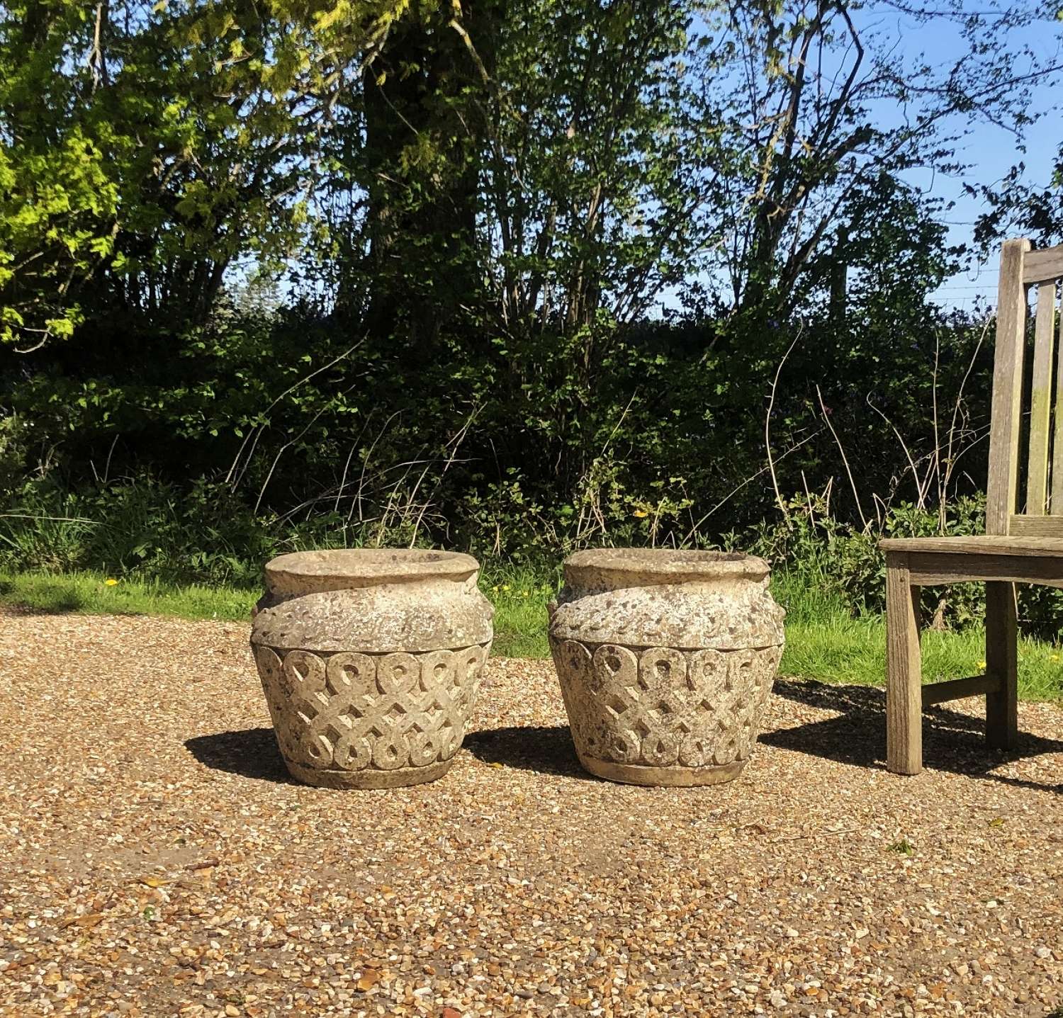 Pair of Patinated Cotswold Planters