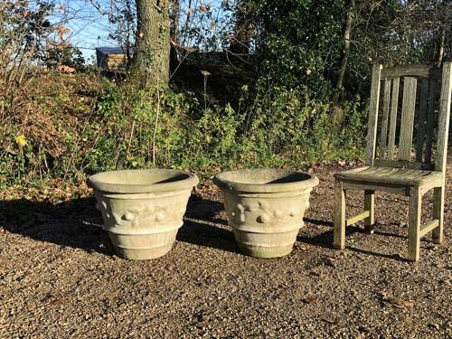 Pair of Large Lemon Planters