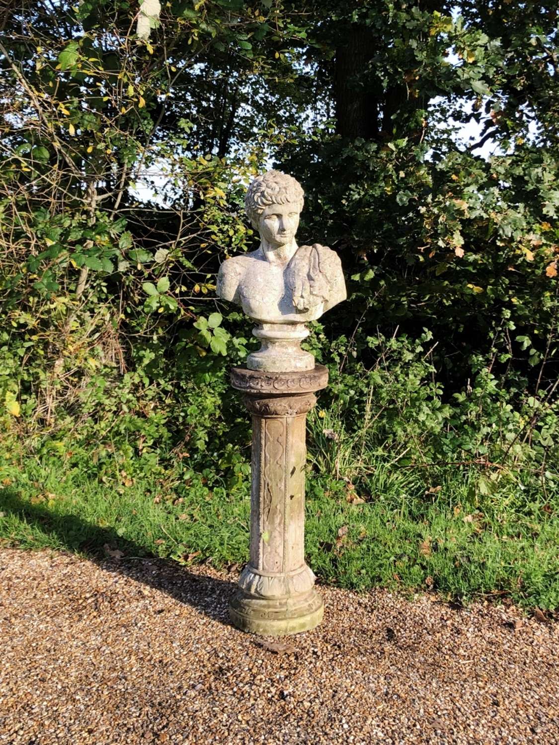 Stone Bust and Column