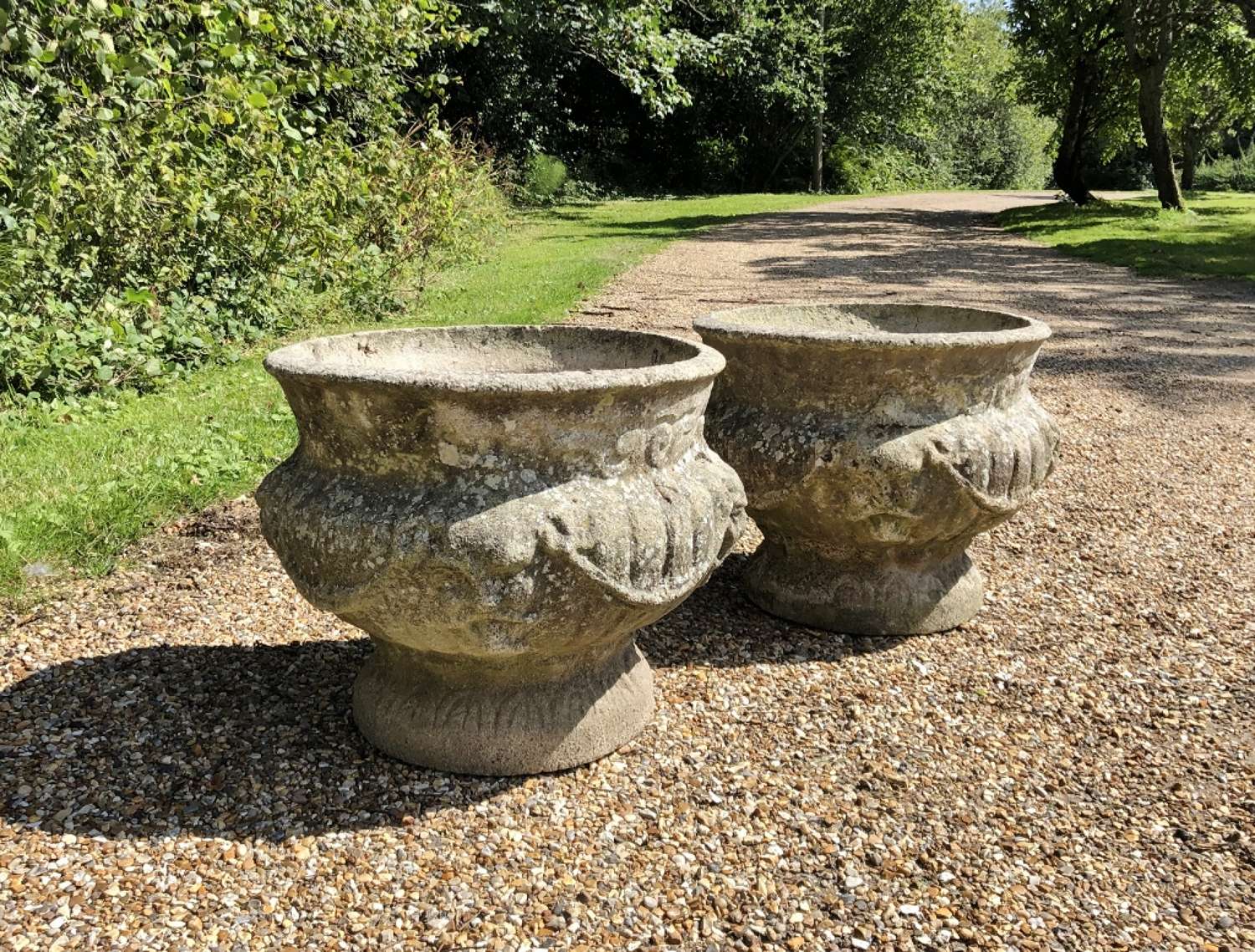 Pair of Patinated Planters