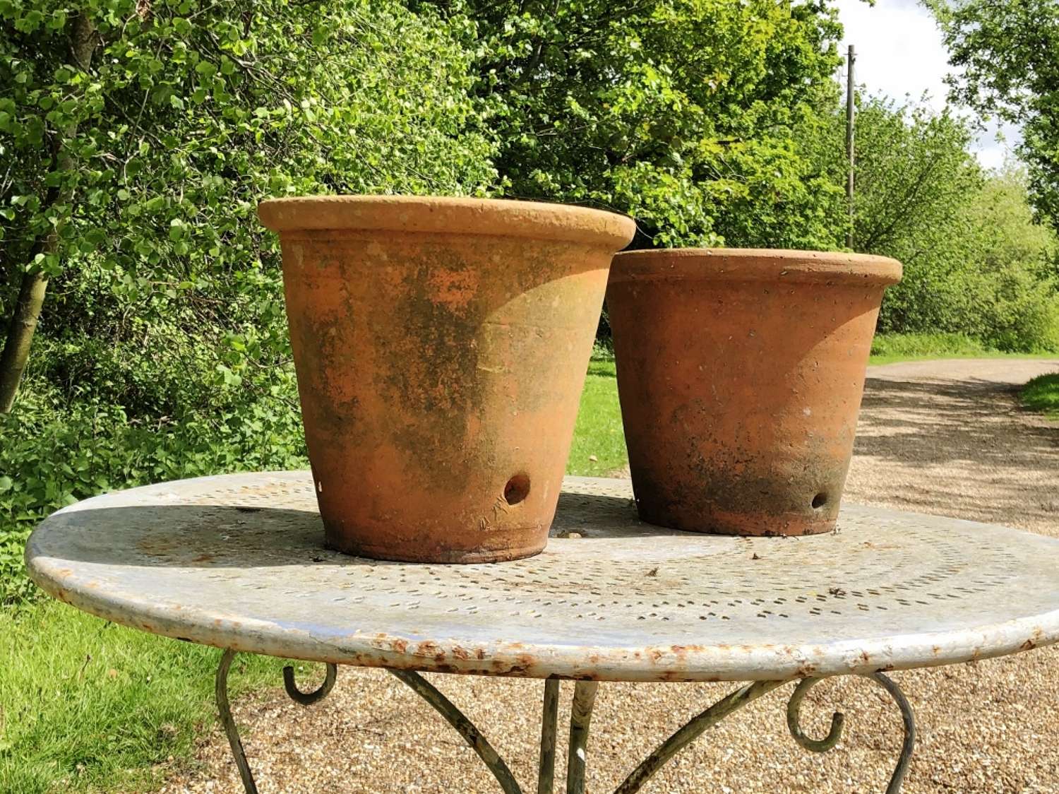 Pair of Victorian 12.5 Inch Flower Pots