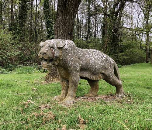 Large Carved Stone Lioness 