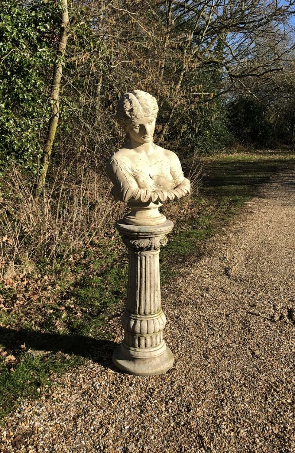 Stone Bust and Column
