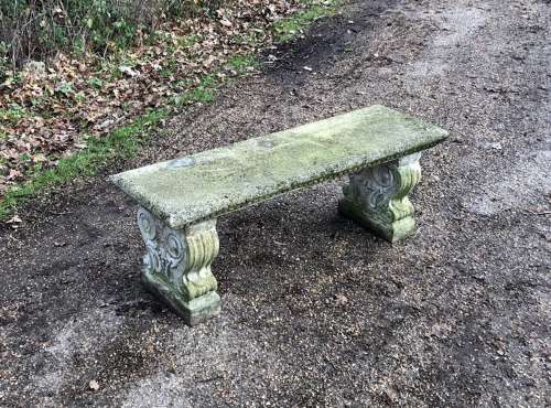 Scroll Stone Bench