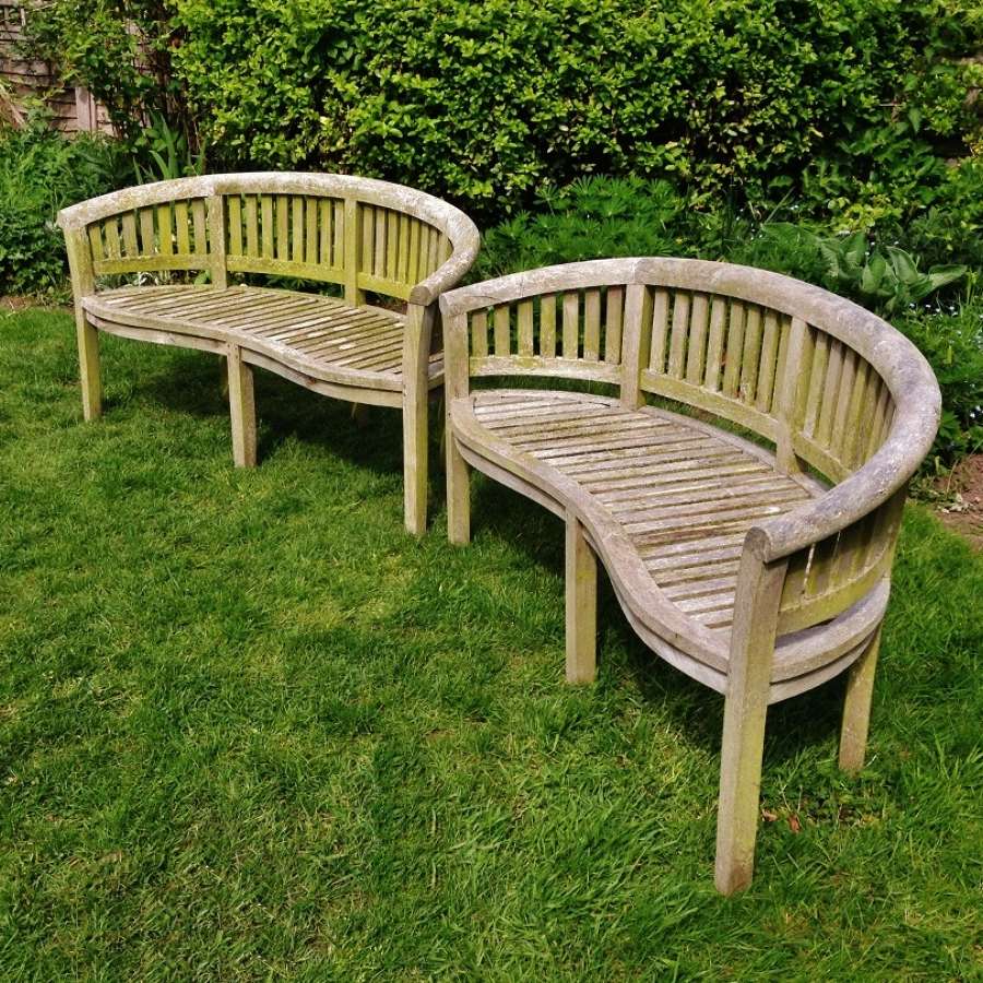 Pair of Curved Benches