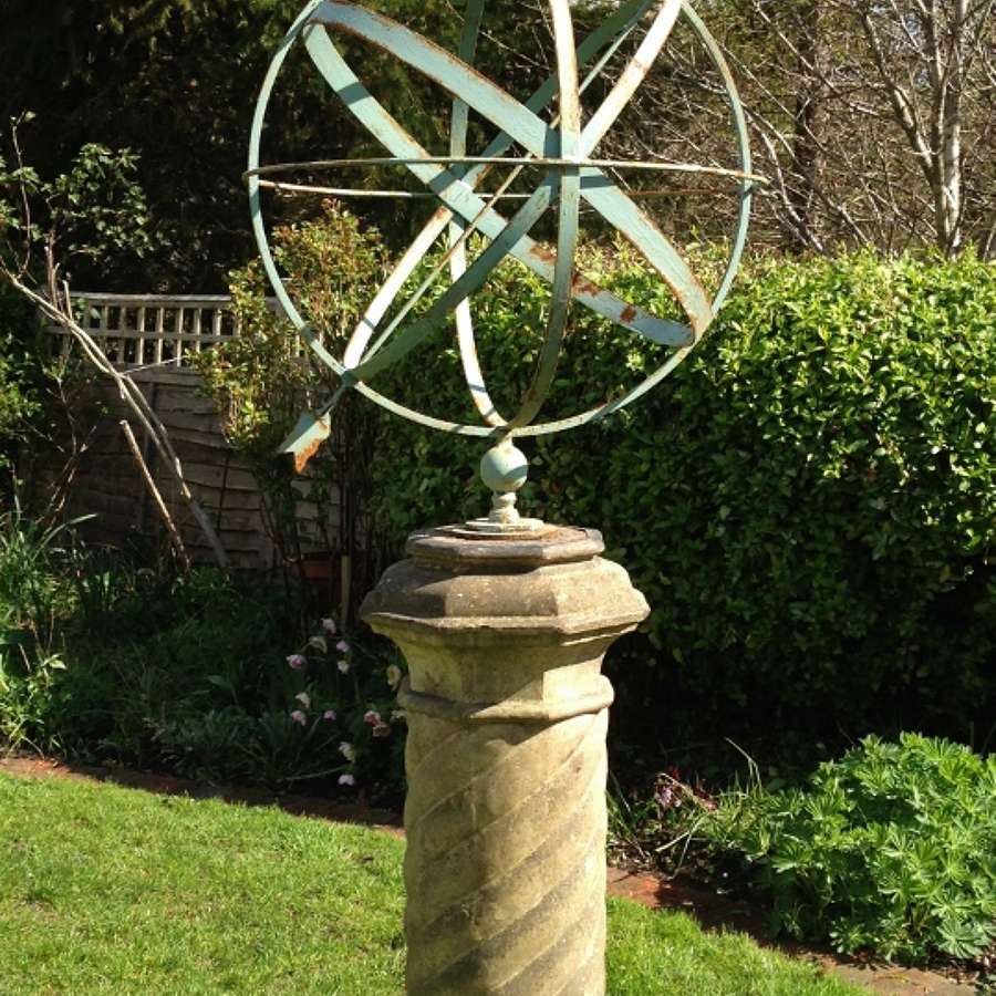 Large Armillary and Terracotta Base