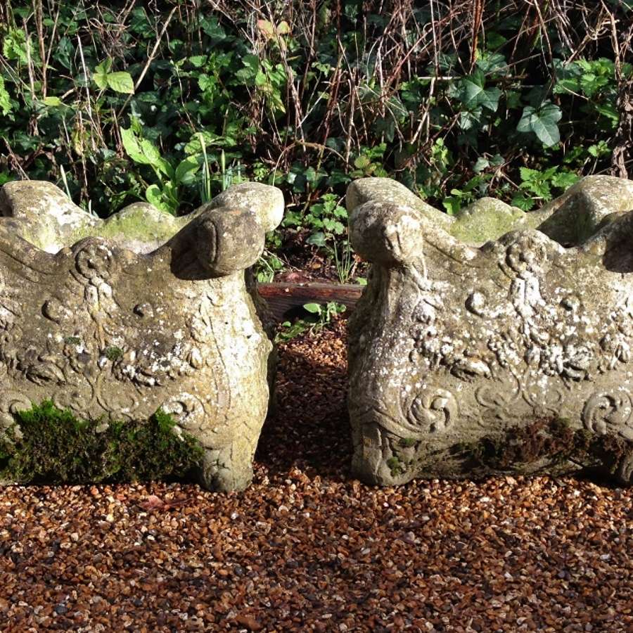 Pair of Weathered Planters