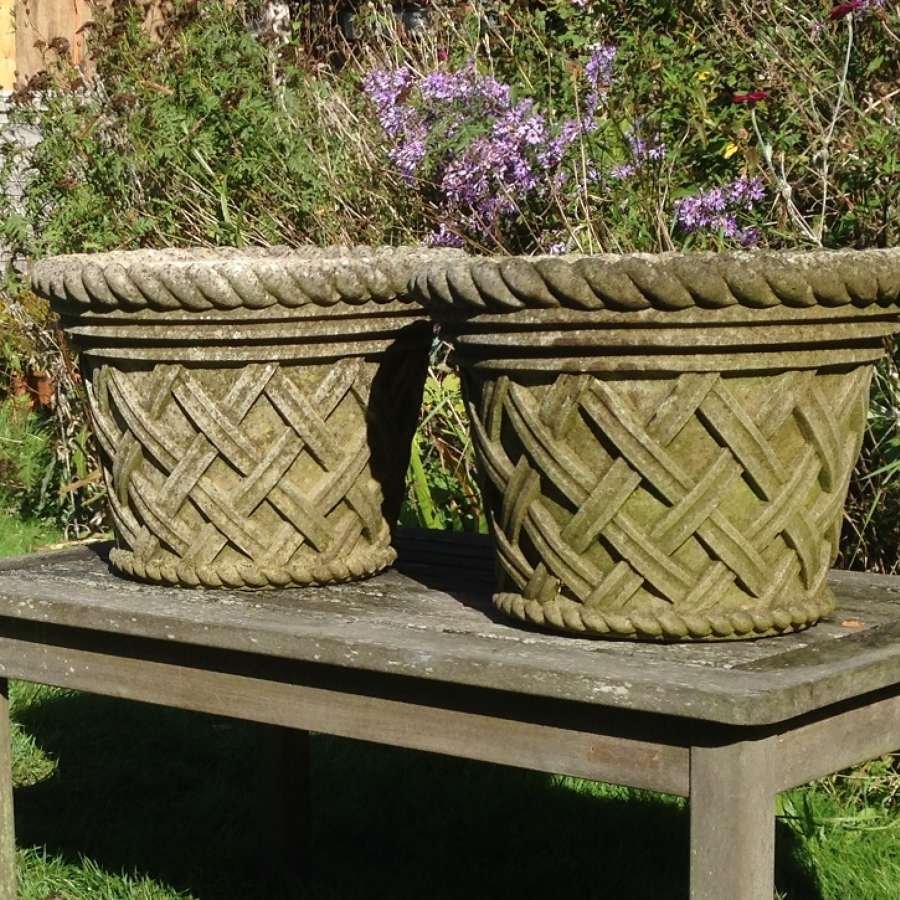 Pair of Weave Planters