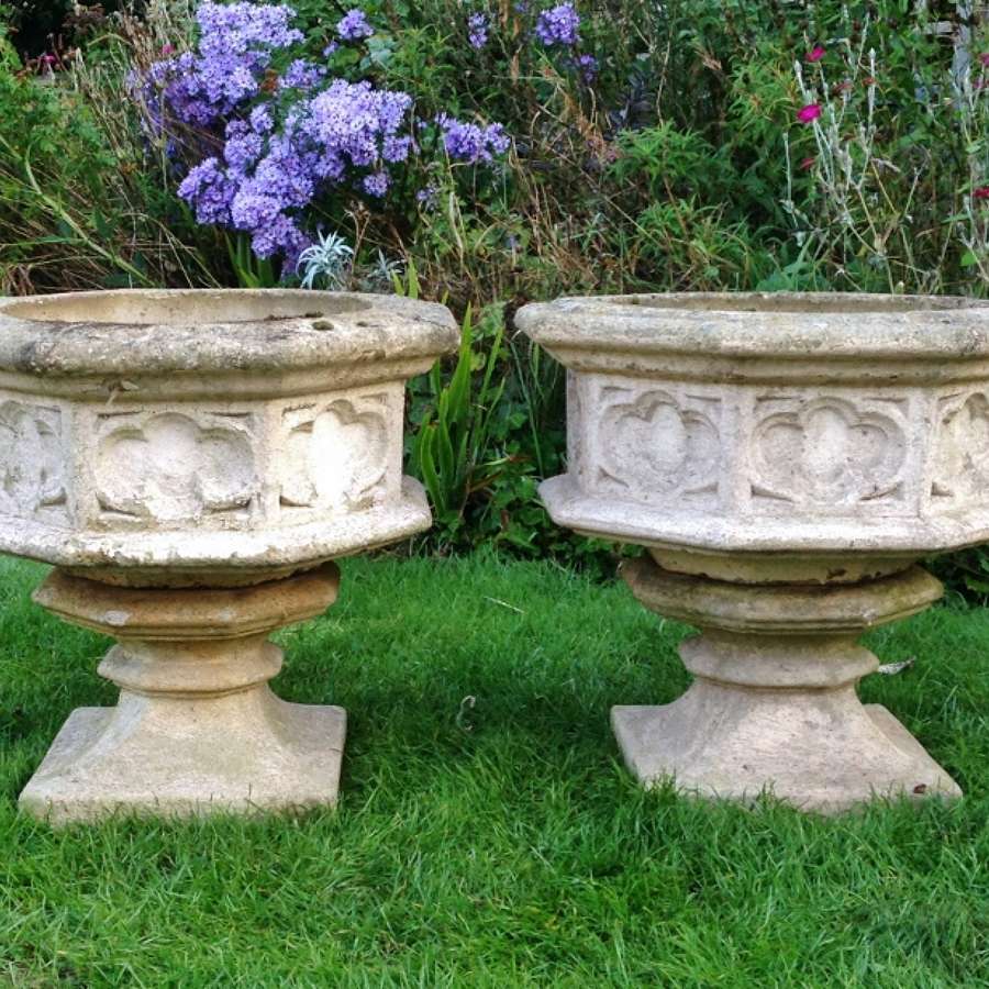 Pair of Gothic Urns