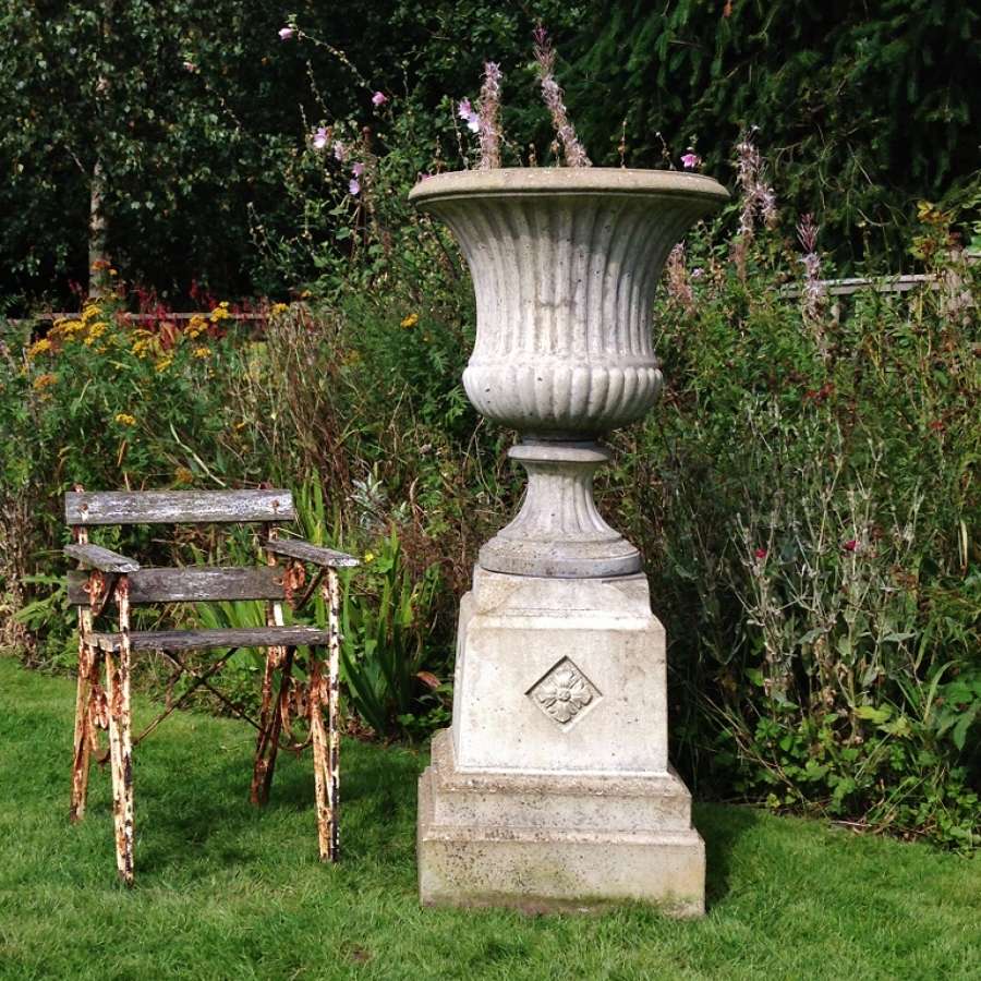 Large Classic Urn and Pedestal