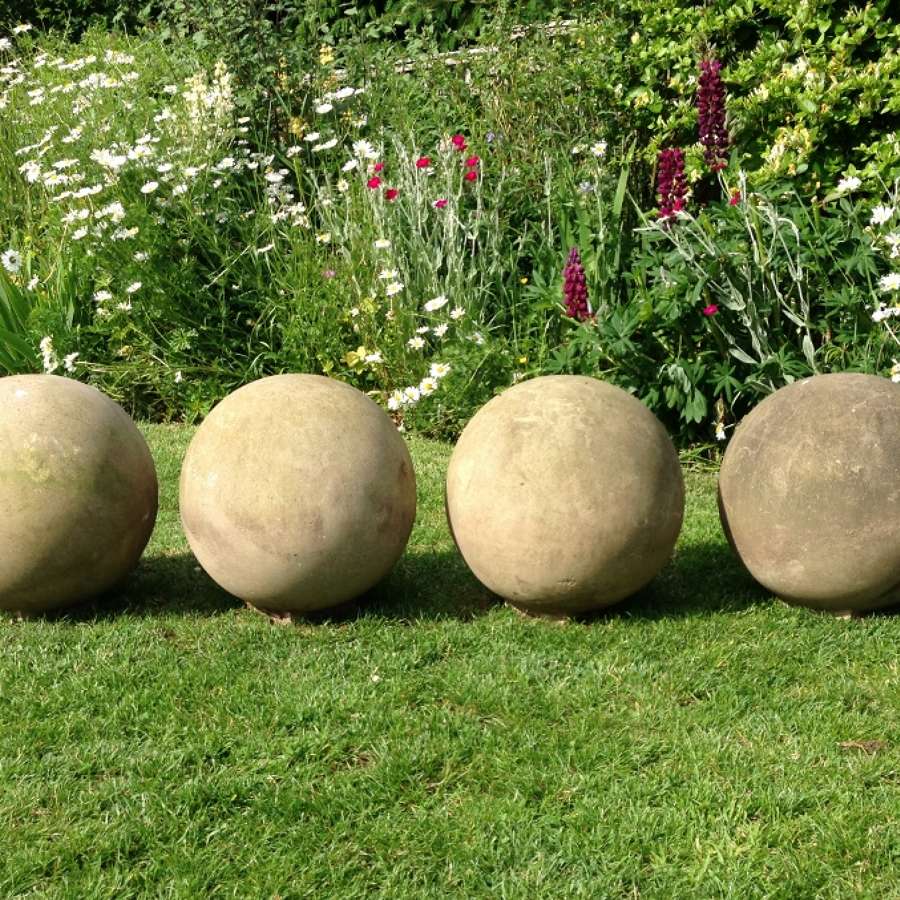 Set of Four Stone Balls
