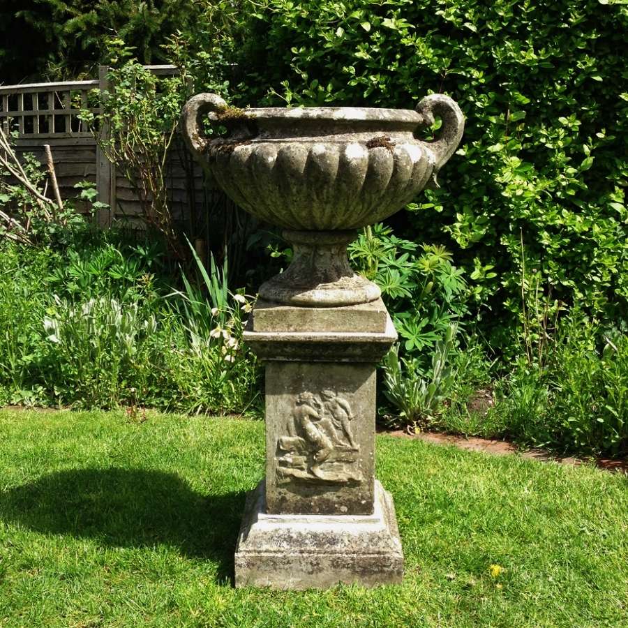 Handled Urn and Pedestal