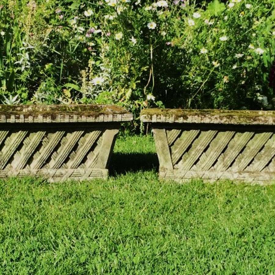 Pair of Mossy Belton Troughs (another pair available)