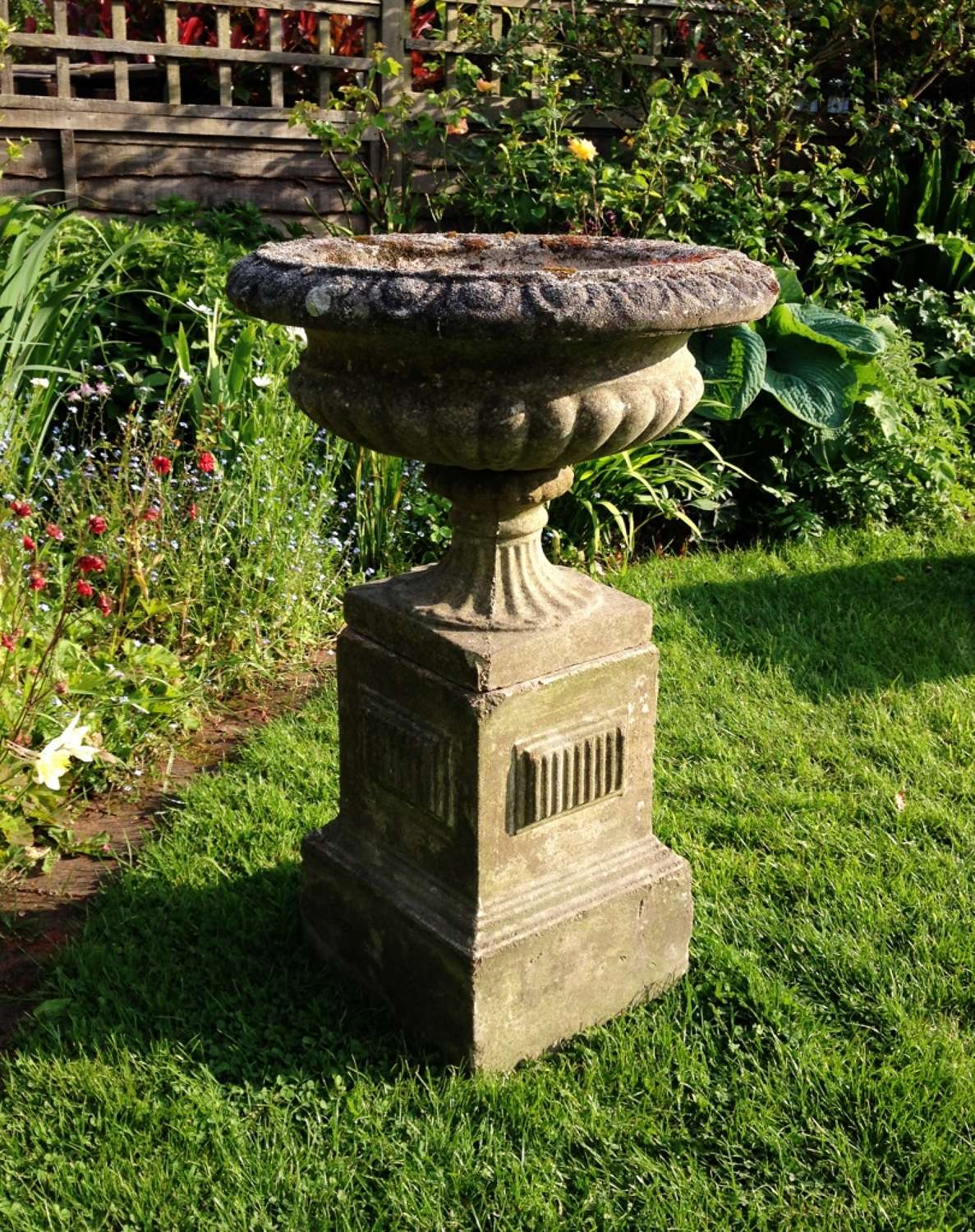Small Urn and Pedestal