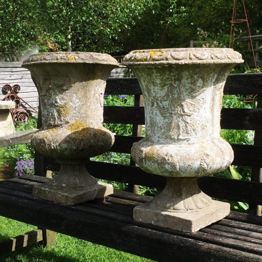 Pair of Antique Garden Vases