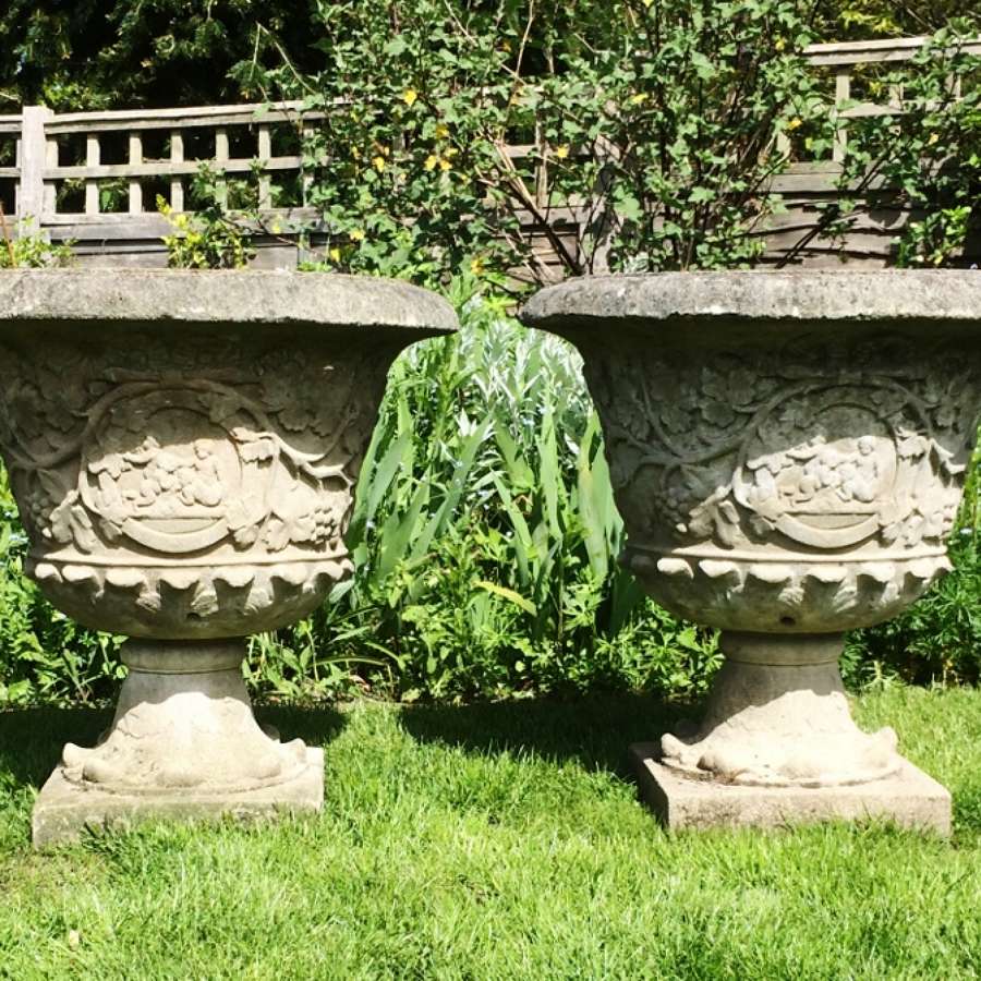 Pair of French Urns (another pair available)