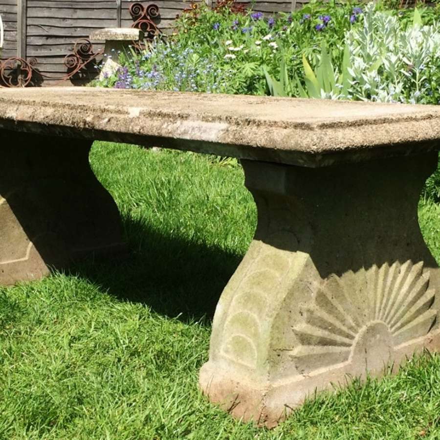 Straight Stone Bench