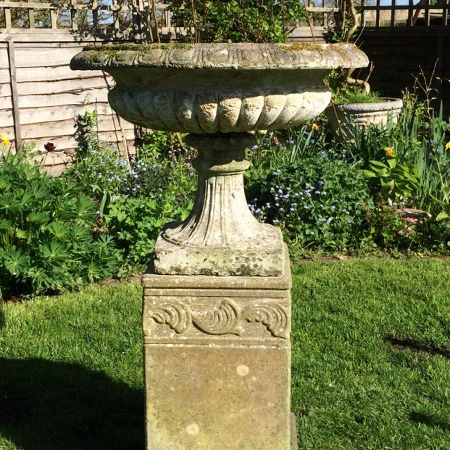 Antique Urn and Pedestal