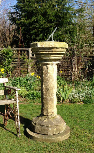 Large Antique Stone Sundial