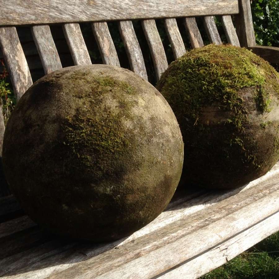 Pair of Mossy Balls