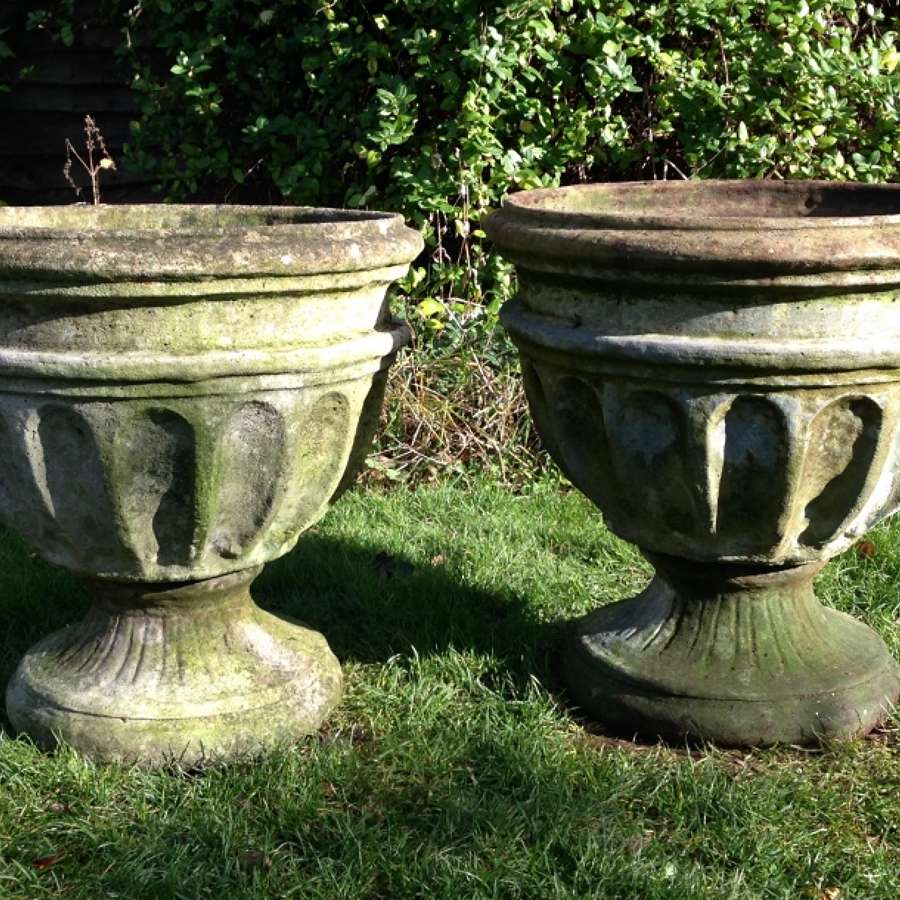 Pair of Egg Cup Urns