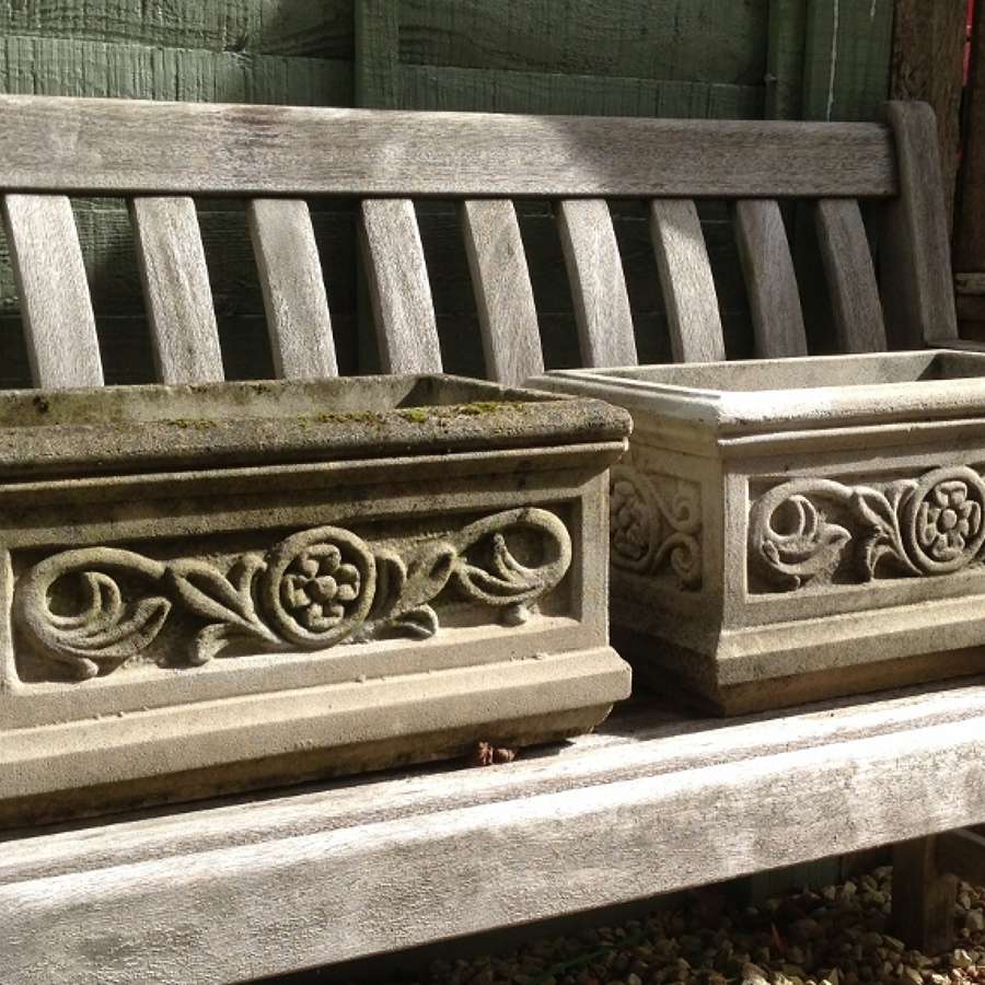 Pair of Small Decorative Troughs