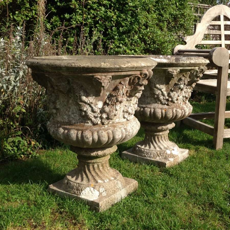 Pair of Antique Garden Urns