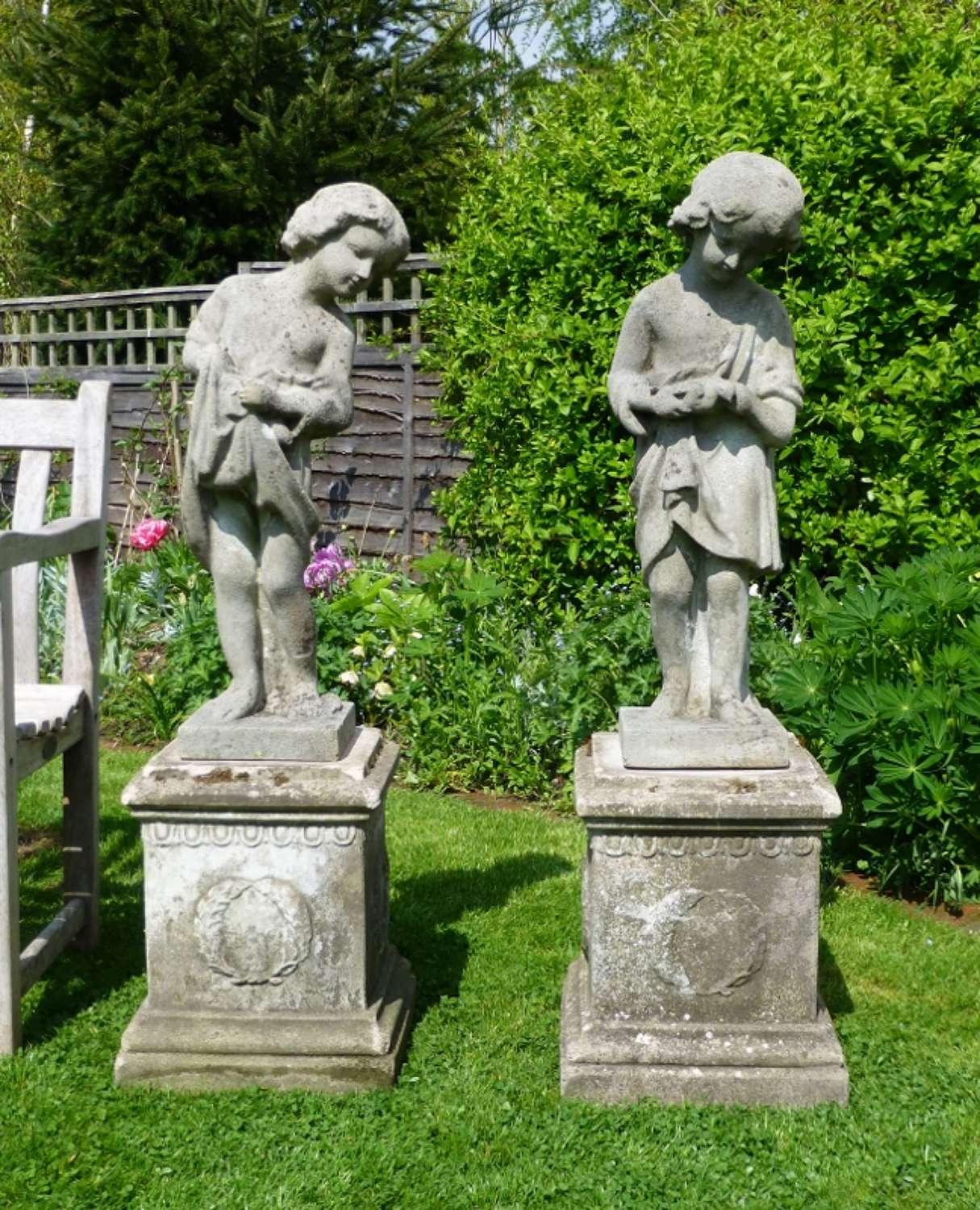 Pair of Antique Figures of Children