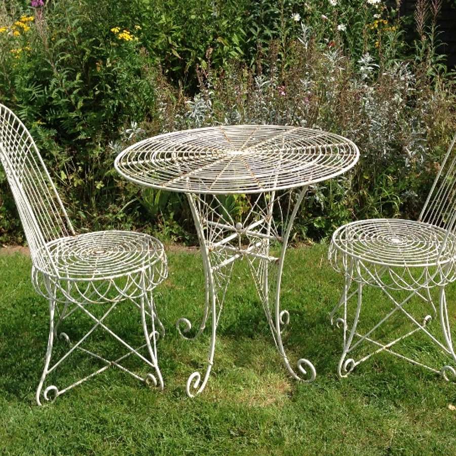 Wire-Work Table and Chairs