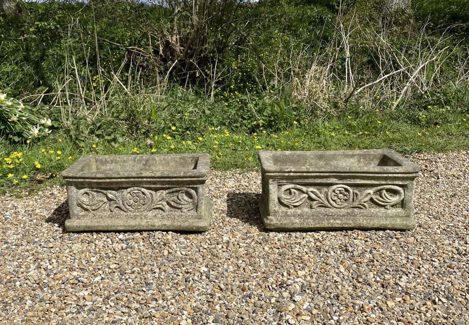 Pair of Small Flower Troughs