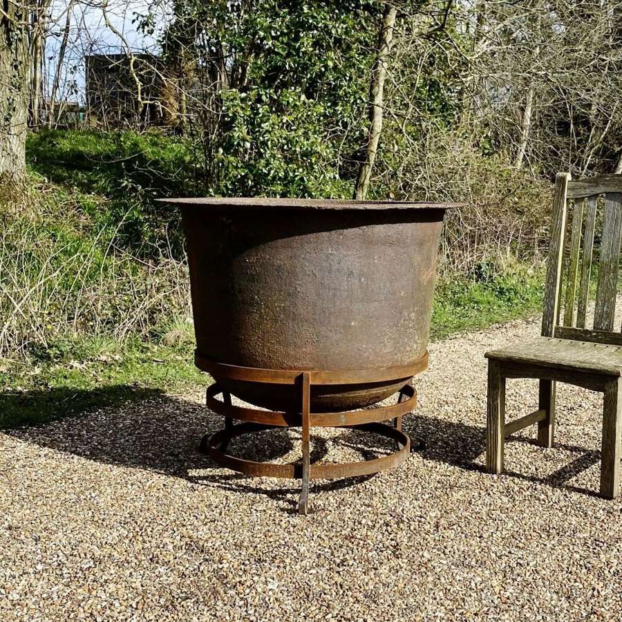 Large Iron Planter or Fire Pit