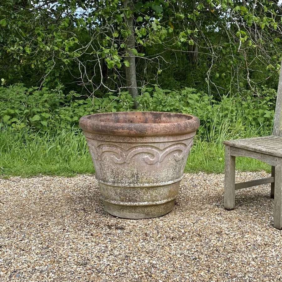 Large Patinated Terracotta Planter