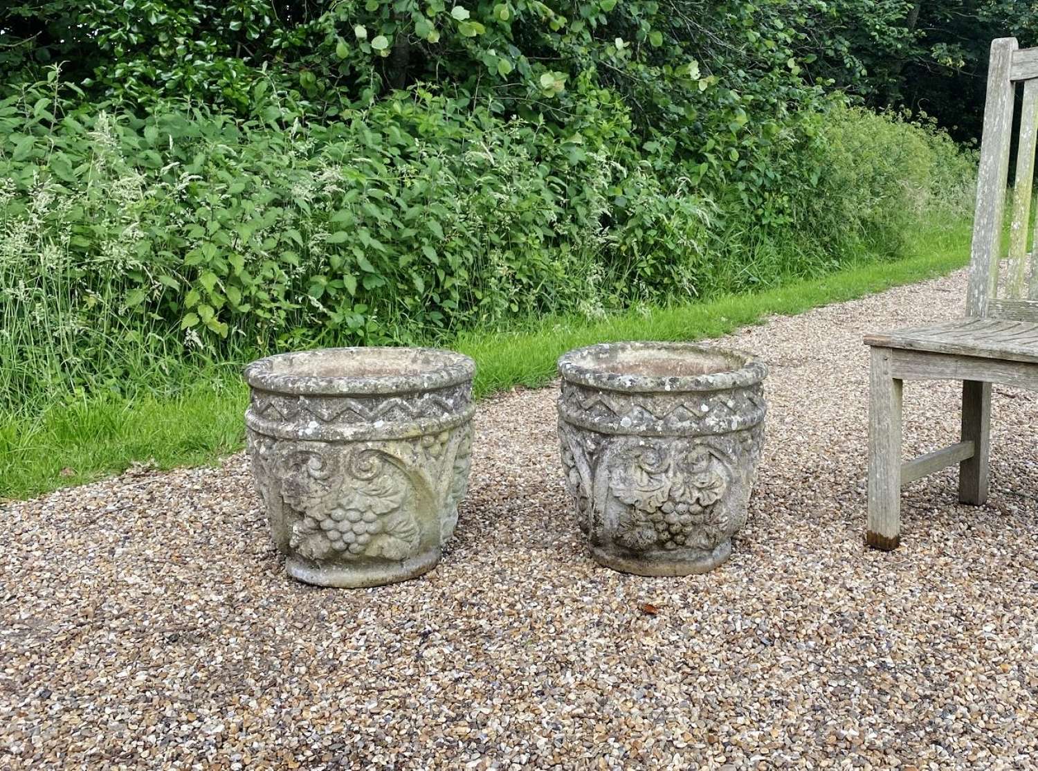 Pair of Patinated Decorative Planters