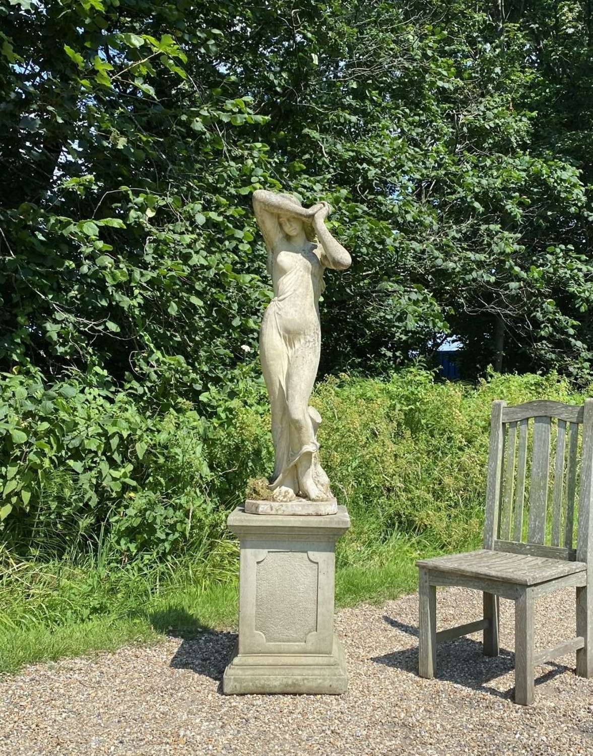 Shy Maiden and Pedestal
