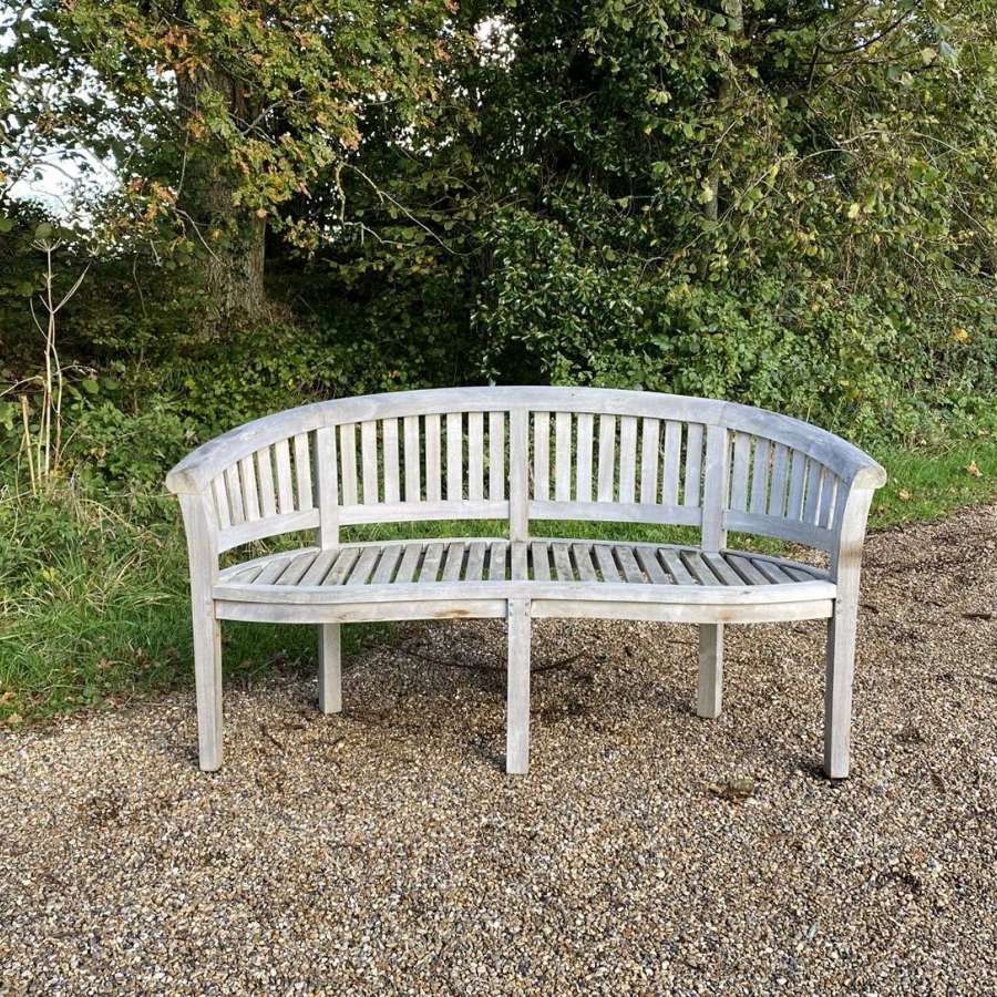 Silvered Curved Seat