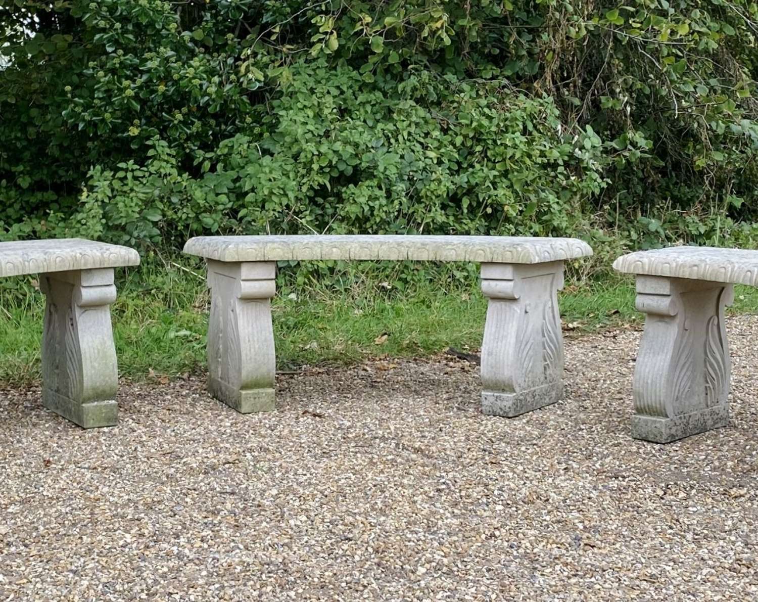Carved Stone Benches