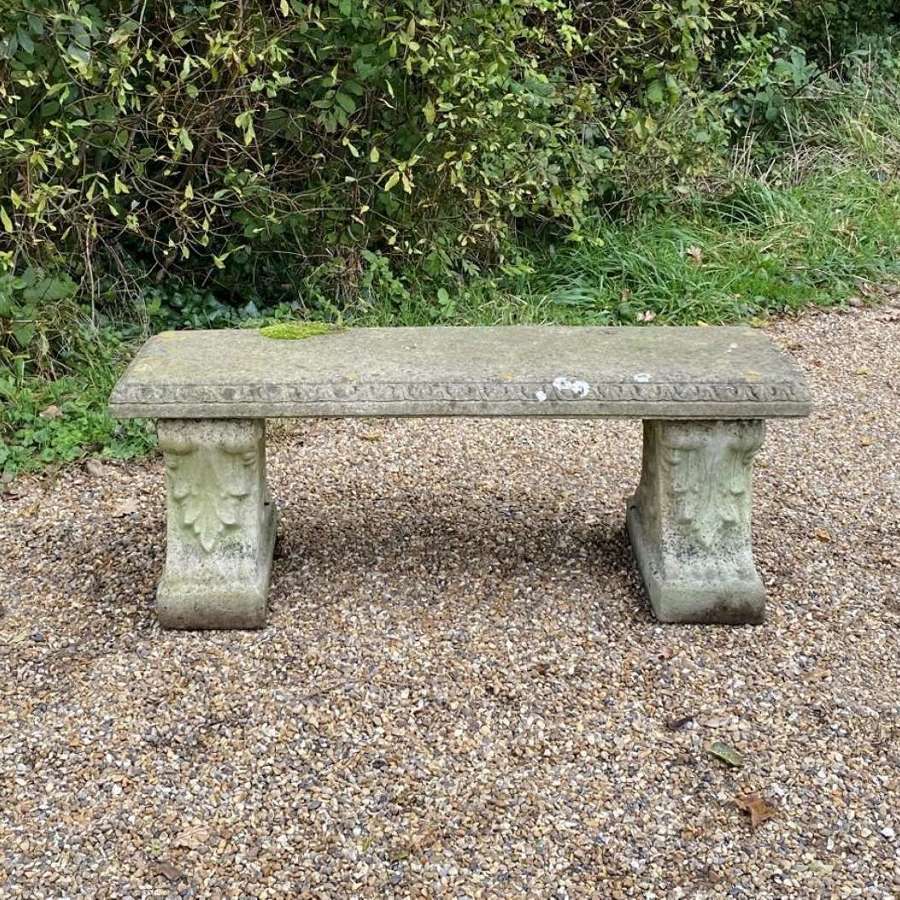 Patinated Stone Bench